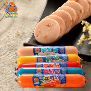 海保罗HI PAUL 清真海鲜肠 鱼肠 章鱼肠 鳕鱼肠 三文鱼肠 雪蟹肠 虾肠 75g*5根 海保罗HI PAUL 清真海鲜肠 鱼肠 章鱼肠 鳕鱼肠 三文鱼肠 雪蟹肠 虾肠 75g*5根