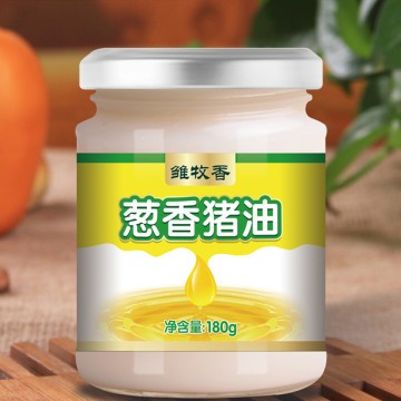 雏牧香chumuxiang 食用葱香味猪油调味品 180g瓶装 雏牧香chumuxiang 食用葱香味猪油调味品 180g瓶装